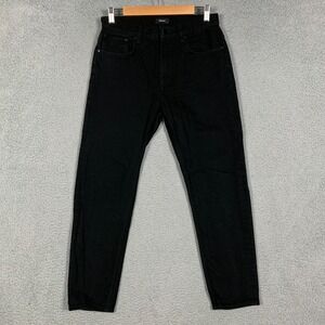 Theory Hader Jeans Men's 30 x 26.5 Onyx Black Tapered Denim Mid Rise Casual $225